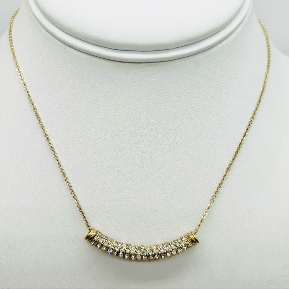 LOFT Pave Bar Gold Necklace
